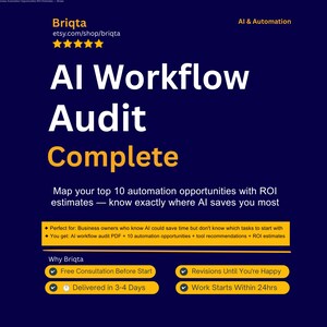 AI Workflow Audit for Business, Map Repetitive Tasks, Identify 10 AI Automation Opportunities, Process Optimization Report