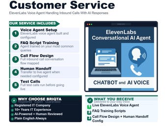 ElevenLabs Voice Bot, AI Customer Service Agent, Inbound Call Handling, Natural Voice AI Phone Assistant, Automated Support