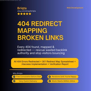 404 Redirect Mapping Service, Website Crawl, Broken Link Audit, SEO Fix, Custom Redirect Map, Site Migration Support