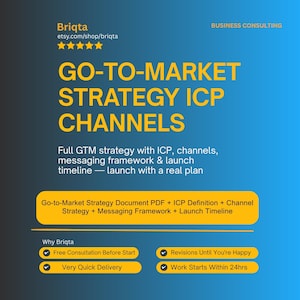 Go-to-Market Strategy Document, Full GTM Plan, ICP Analysis, Marketing Channels, Messaging Framework, Launch Timeline, KPIs