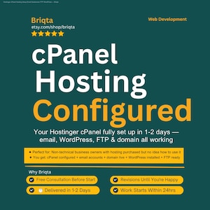 Hostinger cPanel Setup, Complete Configuration, Email Accounts, FTP, Subdomain, WordPress Install, Full Hosting Management
