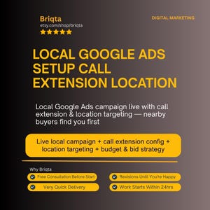 Local Business Google Ads Setup, Call Extensions, Location Targeting, PPC Campaign Management, Google Advertising Service
