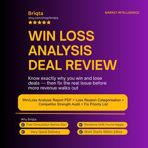 Win Loss Analysis Report, Sales Deal Review, Competitive Intelligence, Why Deals Are Lost, Customer Feedback Analysis