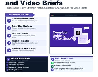 TikTok Shop Strategy, Competitor Analysis, Video Briefs, TikTok Marketing Plan, Social Commerce Launch, Content Strategy