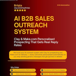 AI Sales Outreach, Clay Prospecting, Make Automation, B2B Lead Generation, Personalised Cold Email, Workflow Setup
