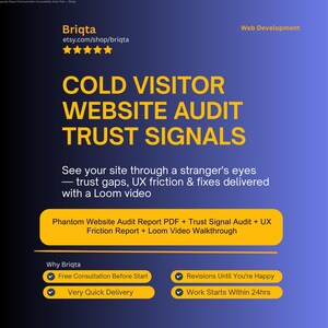 Phantom Website Cold Visitor Audit, Trust UX Audit Report, analyse websitegebruikerservaring, beoordeling eerste indruk