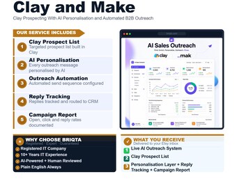 AI Sales Outreach, Clay Prospecting, Make Automation, B2B Lead Generation, Personalised Cold Email, Workflow Setup
