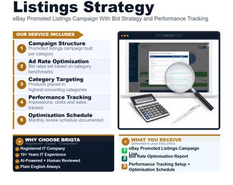 eBay Promoted Listings Strategy, Campaign Setup, Bid Optimization, Performance Tracking, eBay Ads Management, Expert Consultation