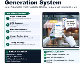 Automated Review Generation System, Post Purchase Email SMS Review Request, Customer Feedback Automation, Review Collection Tool