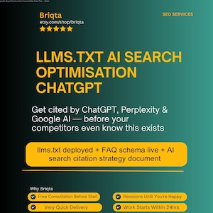 llms.txt AI Search Optimization, ChatGPT Perplexity Google sGE Visibility, LLM Discovery Setup, AI Agent Indexing Service