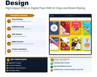 Flyer and Poster Design, High-Impact Print or Digital Flyer With AI Copy and Brand Styling, Professional Marketing Materials
