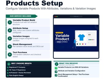 WooCommerce Variable Products Setup, Configure Product Variations, Attributes & Images, WordPress WooCommerce Expert