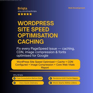 WordPress Speed Optimization, Fix PageSpeed Issues, Caching, Image Compression, CDN Setup, Font Loading Fix, Core Web Vitals