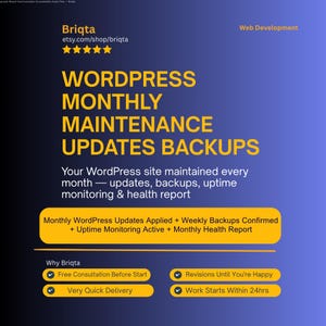 WordPress Maintenance Monthly, Website Care Plan, Updates Backups Security, Monthly Report, Uptime Monitoring, WP Support