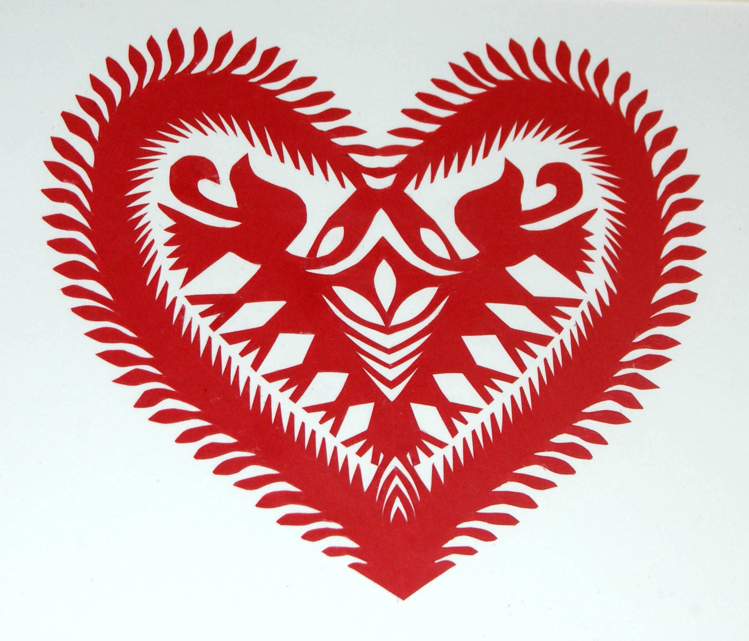 Papercuts wycinanki original polish folk art picture etsy