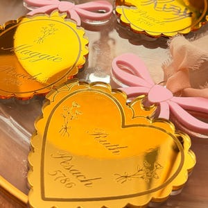 Personalized Mirror Gold Pesach napkin holder/decor | Seder Table Decor, Set of 4