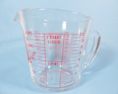 Vintage Fire King Four Cup D Handle Measuring Cup - Fire King Measuring Cup
