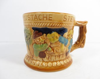 Vintage Mustache Stein Shaving Mug Made in Japan