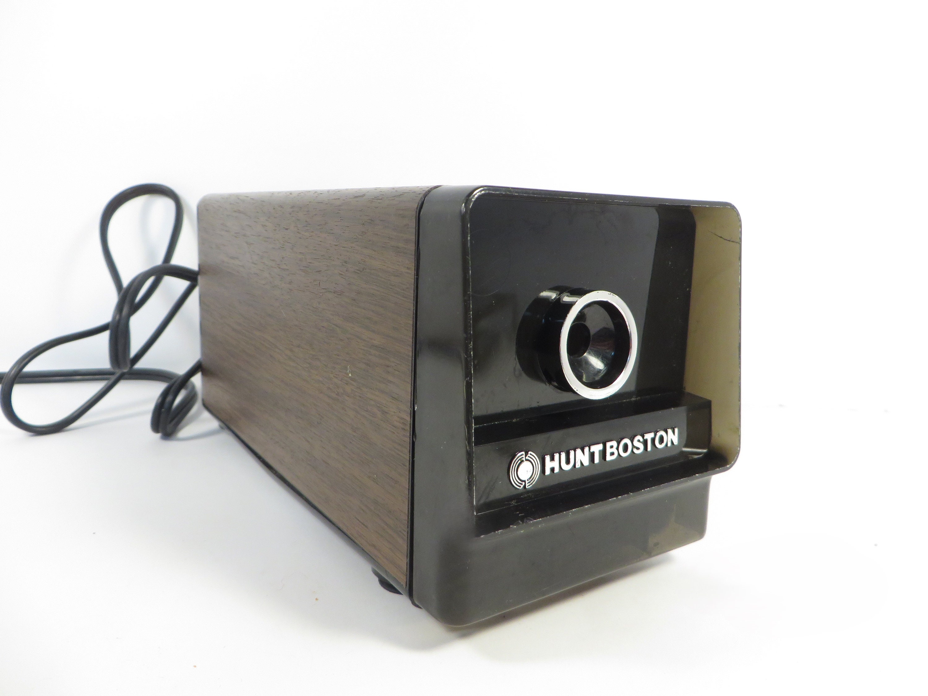 Vintage Hunt Boston Model 17 Electric Pencil Sharpener Vintage Faux Bois Electric Pencil Sharpener Etsy