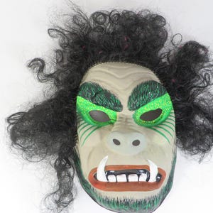 Vintage Halloween Monster Mask - 1960s Halloween Mask