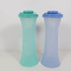  Tupperware Large Hourglass Salt and Pepper Shakers, Tokyo Blue:  Home & Kitchen