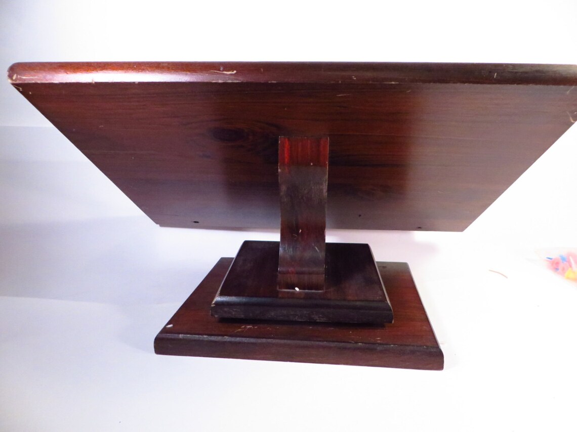 Vintage Wood Rotating Book Stand Lectern Wood Book Music Etsy