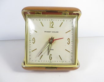 Vintage Phinney-Walker Travel Alarm Clock - Phinney Walker Alarm Clock Made in Japan