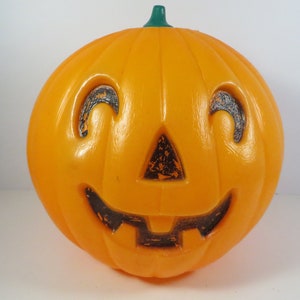Vintage Jack O Lantern Blowmold Union Products Trick or Treat Candy Pail Bucket