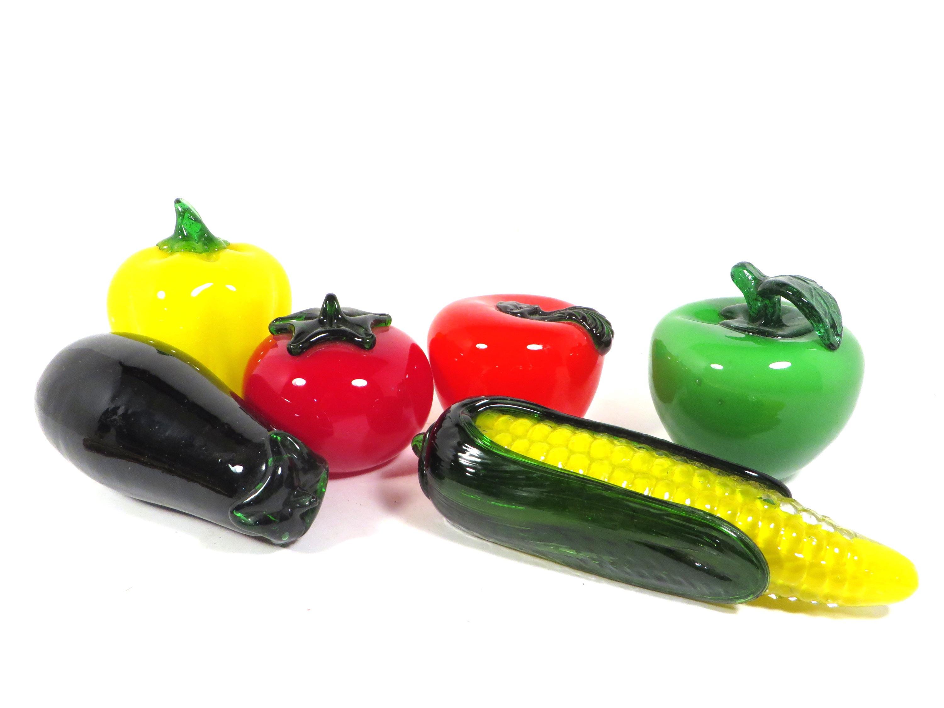 Decorative Glass Vegetables and Fruits - Etsy