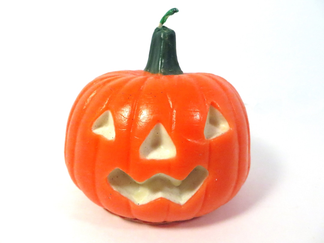 Vintage GURLEY Halloween Jack O Lantern Pumpkin Candle - Etsy
