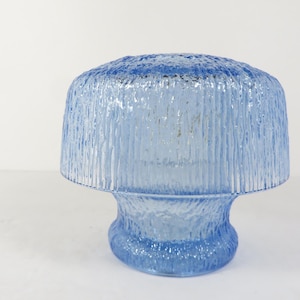 Vintage Tiara Exclusives Blue Mushroom Fairy Lamp Candle Holder - Mushroom Ice Fairy Lamp