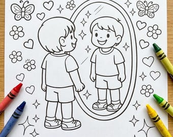 Página para colorear "Dios me hizo especial" / Imprimible para niños cristianos / Versículo bíblico / Actividad para la escuela dominical / Imprimible