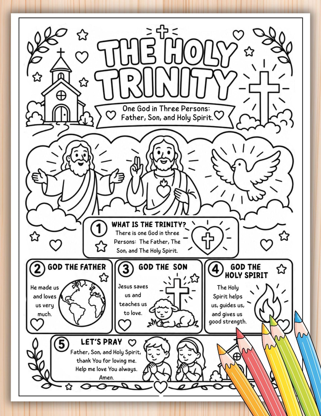 Trinity Worksheet.pdf Holy Trinity Printable for Kids | Father Son Holy Spirit Worksheet ...