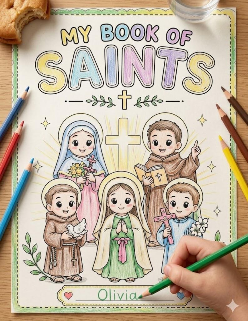 Saints Coloring Book for Kids, Book of Saints Activity Book, Sunday ...