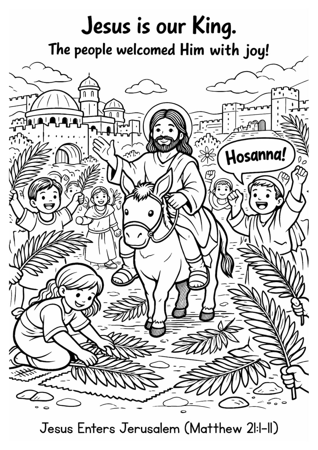 Christian Easter Coloring Pages for Kids, Easter Story Printable, Jesus ...