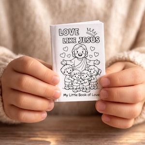 Love Like Jesus Mini Book, Christian Coloring Activity (Printable PDF)