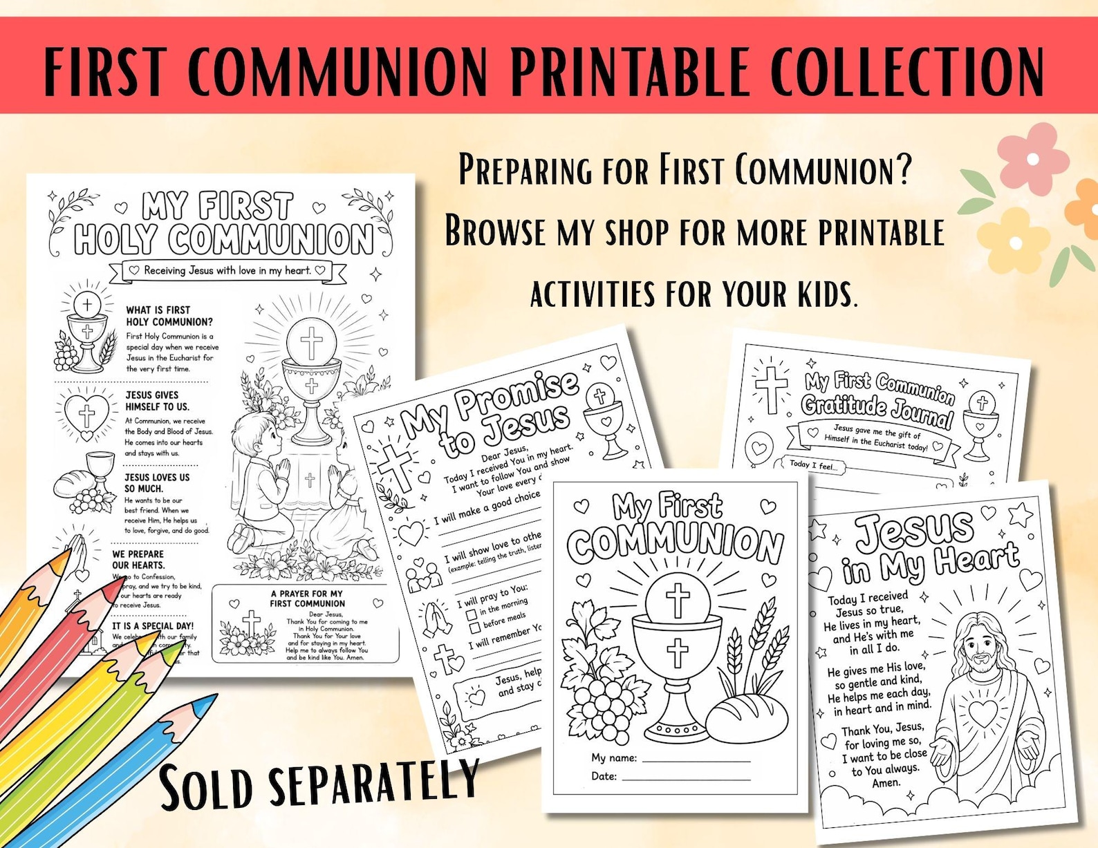My First Confession Guide Printable | Confession Worksheet for Kids ...