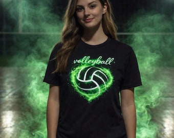 Volleyball Green T-Shirt
