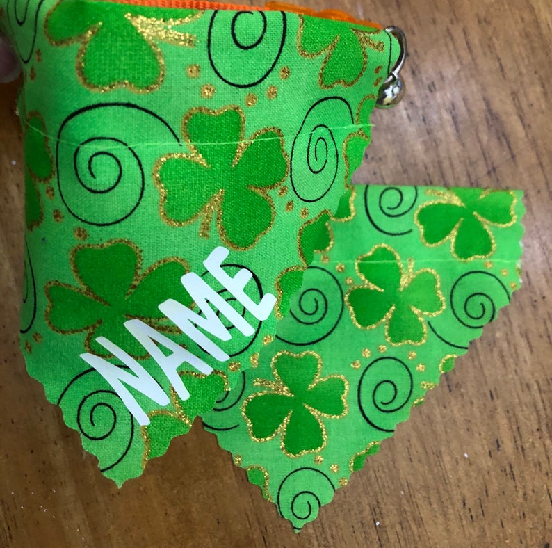 Patrick\u2019s Day Shamrocks Cat Kitten Pet Bandana Free Personalization /& Free Shipping St