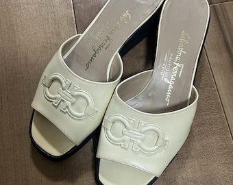 Salvatore Ferragamo Gancini Sandals Made in Italy Size 6.5 C