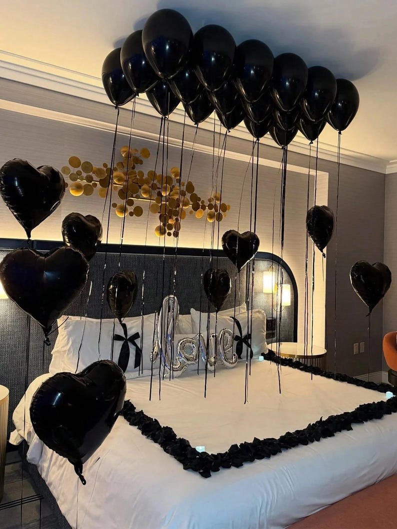 526pcs-black-birthday-balloon-set-with-500-black-rose-petals-16-inch