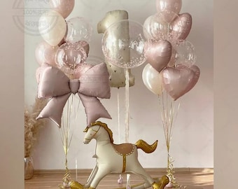 27 grandi palloncini decorativi con fiocchi rosa, articoli per decorazioni per feste, decorazioni per matrimoni, compleanni e feste a tema rosa