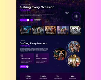 Event or Wedding Website Template | Elementor WordPress Wedding Website Design for Event Planner, Invitation, Luxury & Mobile Website