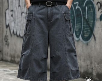 Wide Leg Shorts | Cargo Loose Fit Pants | Daily Wear | Urban Streetwear Style