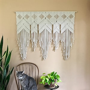 Macrame PATTERN Written PDF Digital File Instant Download Tapestry Wall Hanging Tutorial DIY Boho Fiber Art Name: Diamond Drop image 4