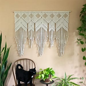 Macrame PATTERN Written PDF Digital File Instant Download Tapestry Wall Hanging Tutorial DIY Boho Fiber Art Name: Diamond Drop image 3