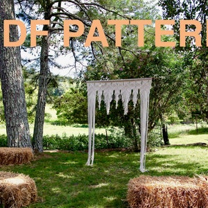 Macrame PATTERN Written PDF Digital File Instant Download Wall Hanging Backdrop Tutorial DIY Wedding Decor Name: Diamond Drop Arch image 2