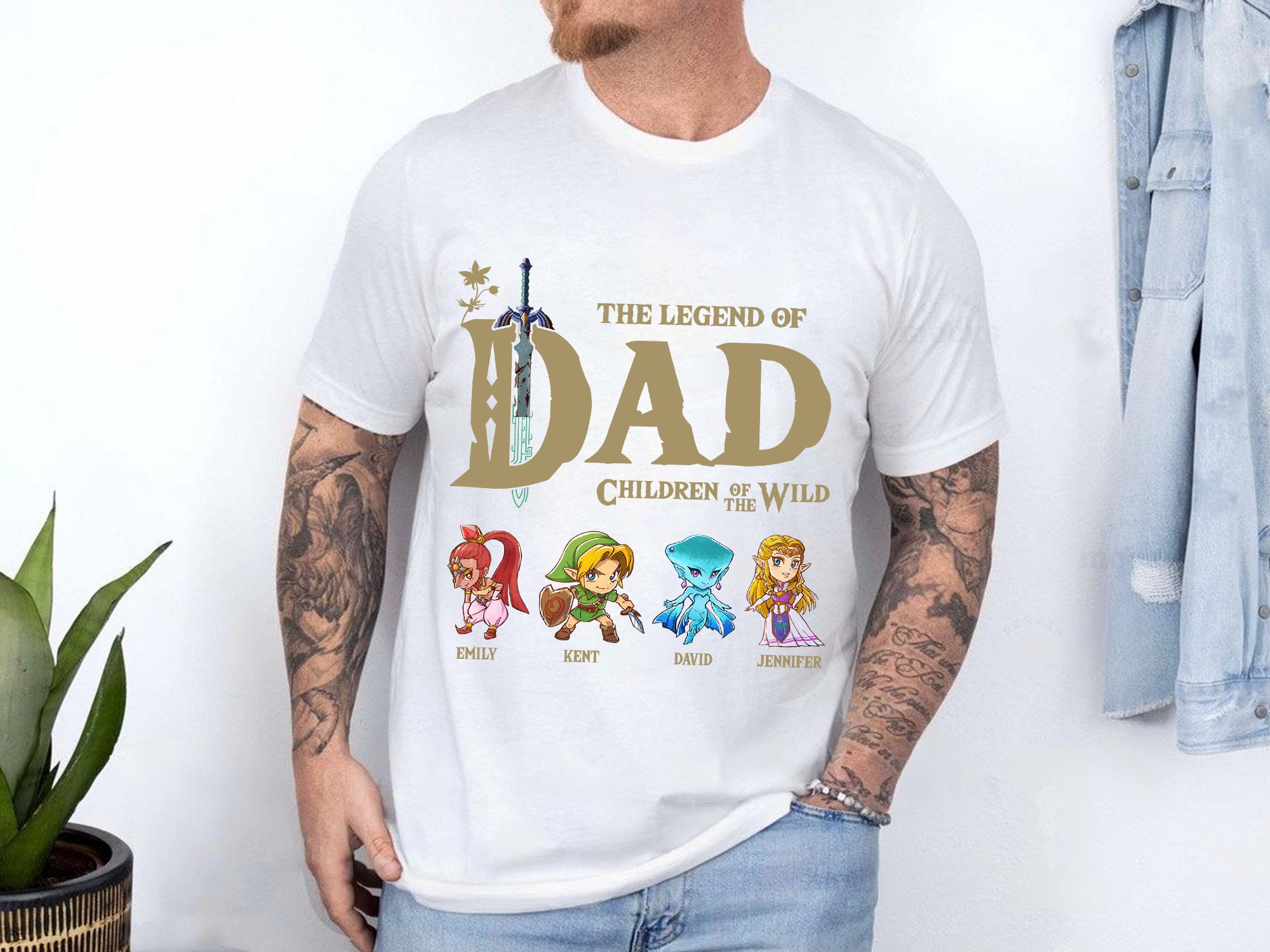 Dad The Legend Of Dad Personalized T-Shirt, Zelda Dad Shirt, Zelda Link Shirt