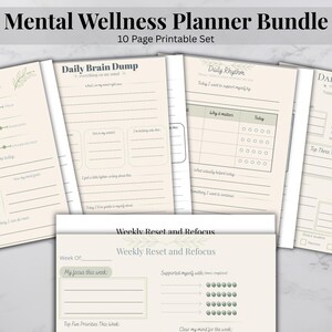 Ultieme dagelijkse en wekelijkse resetbundel | Wellnessplannerset met 12 pagina's | Dagelijks ritme, braindump, ochtendreflectie | Esthetische glow-up pdf