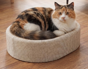 Oval Shape Scratch Bed For Cats | Indoor Cat Scratcher Pad | Durable Kitten Scratching Sofa